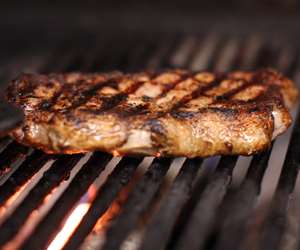 ny strip steak on the grill